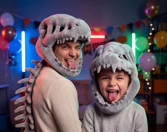 Dinosaur Bone Plush Costume, Dinosaur Costume, Dinosaur Mask, Halloween Costume, Adult Cosplay Costume, Halloween Outfit, Party Costume