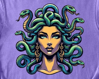T-shirt Medusa Beauty: mythologisch shirt met godin van slangenhaar