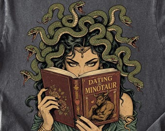 Funny Medusa Shirt, Dating the Minotaur Tee, Mythology Book Lover Gift, Greek Mythology Shirt, Halloween Tee, Gothic Tee