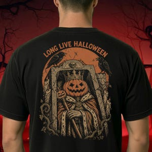 Long Live Halloween Shirt, Pumpkin King Shirt, Vintage Halloween Tee, Mens Halloween Shirt, Spooky Season Gift, Gothic Tee