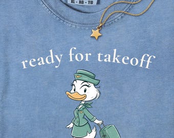 Ready for Takeoff Shirt, Flight Attendant Shirt, Travel Duck Tee, Cute Airport Shirt, Airline Gift, Comfort Colors Tee