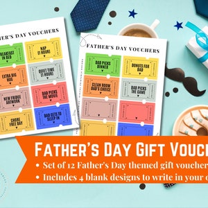 Gutscheine, Vatertagsgeschenkgutscheine, Geschenk für Papa, Vatertagsaktivität, Vatertagsgutscheine für Papa, Schwiegervatergeschenk, Vatertagsgeschenk, Stiefvatergeschenk