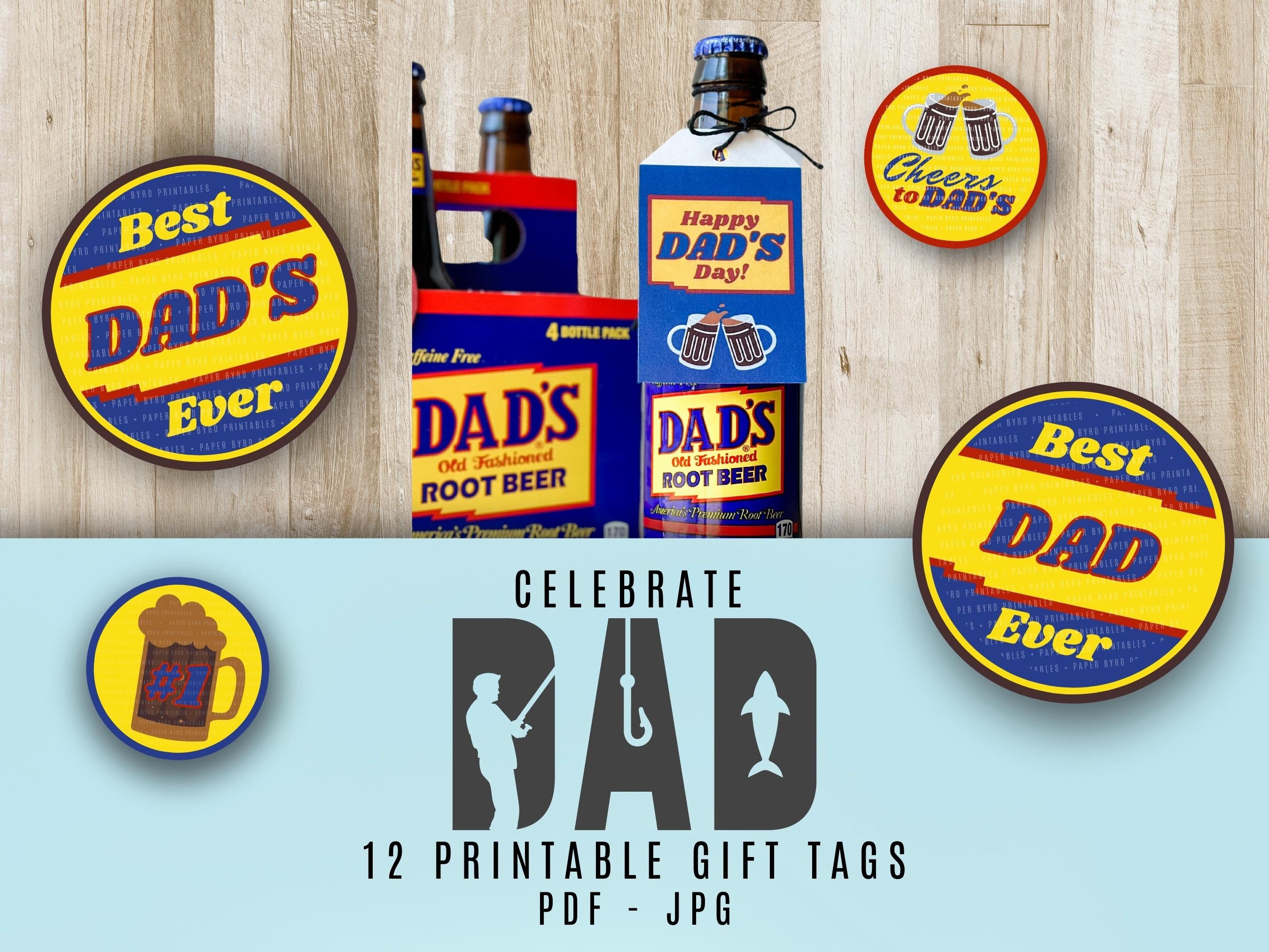 Dad's Day Printable Gift Tags, Best Dad Ever, Fathers Day Gift From ...