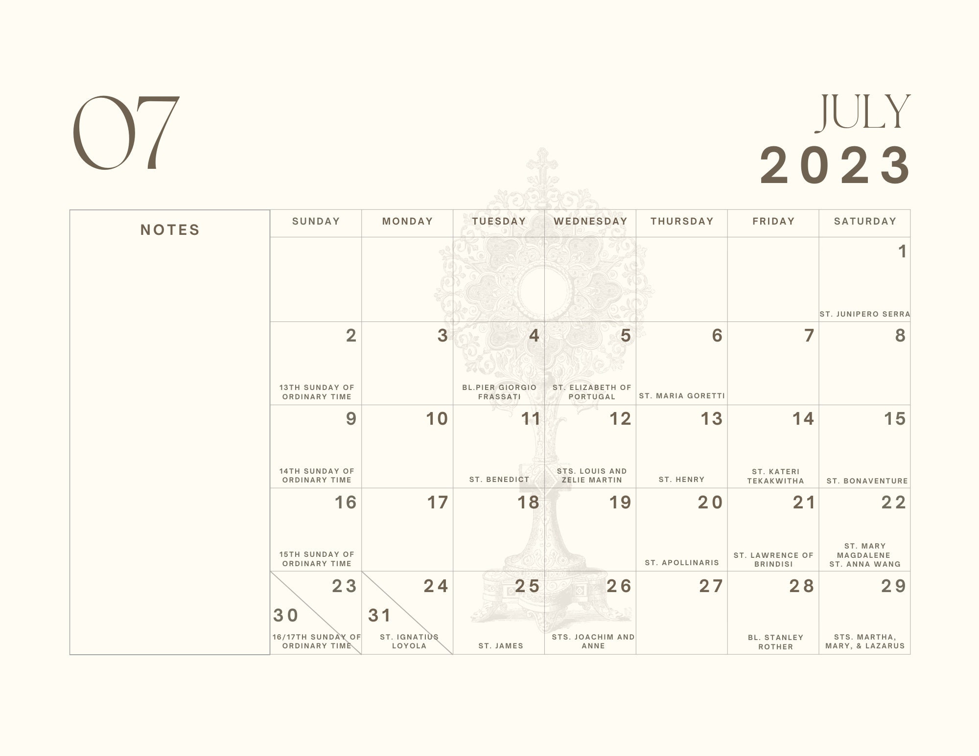 Liturgical Calendar June 2023 June 2024 Printable Calendar Etsy Australia