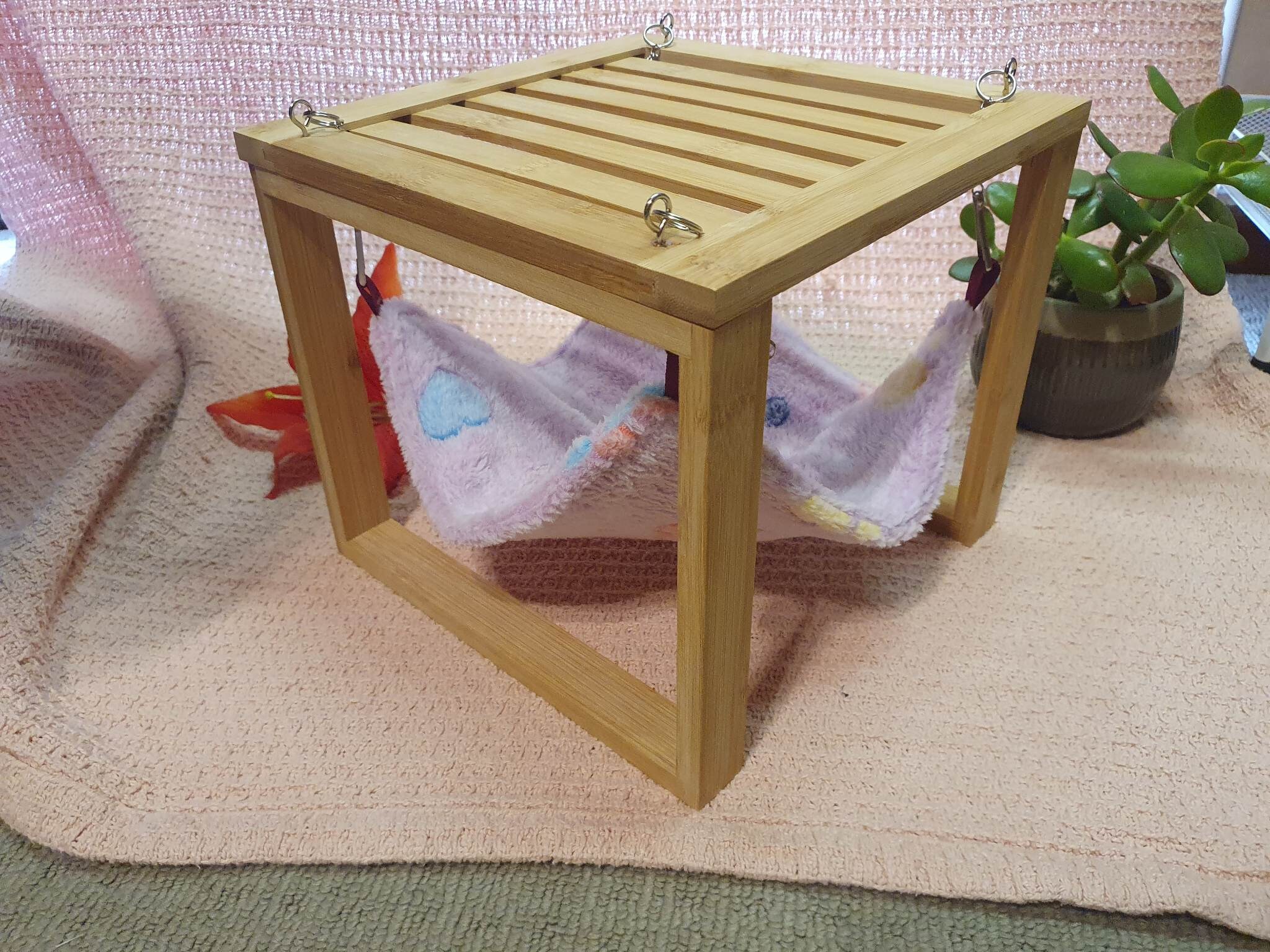 Hammocks With Wooden Stand for Guinea Pigs and Other Small Etsy UK
