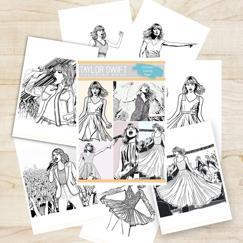 Taylor Swift Coloring Book Taylor Swift Lover Coloring Pages Coloring ...