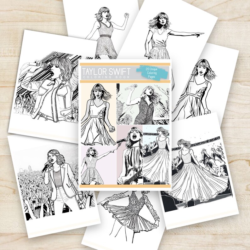 Taylor Swift Coloring Book Taylor Swift Lover Coloring Pages Coloring ...