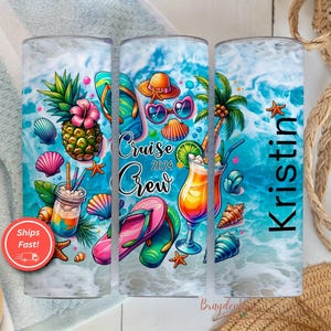 Personalized 20oz Holiday Tumbler-Custom Cruise Travel Mug-Beach Tumbler Cup-Personalized Stainless Steel Vacation cups-Girls Weekend Gift
