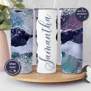 Personalized Glitter Tumbler Custom-Blue Glitter Tumbler Personalized-Custom Glitter Tumbler Cup-Glitter Mug Gift For Birthday Or Christmas