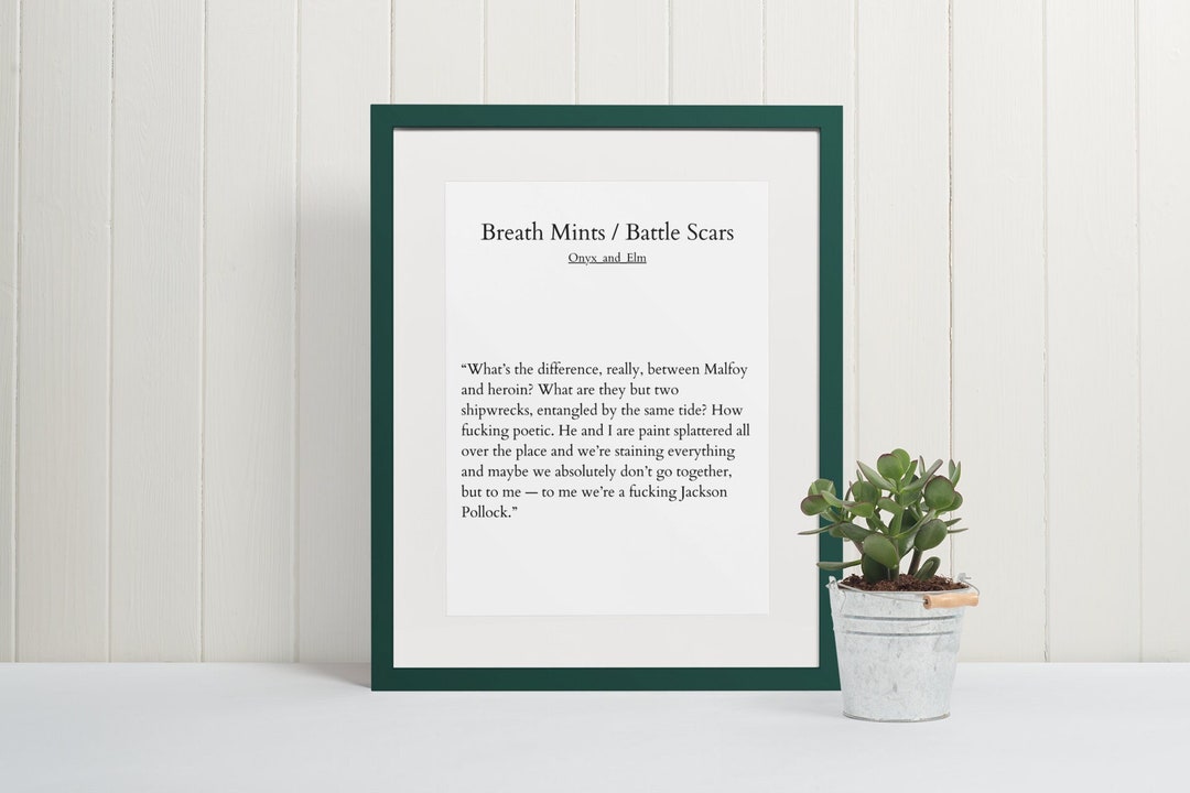 Breath Mints & Battle Scars Hermione Quote Wall Art Etsy