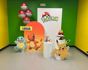 Party Backdrop Pokemon | Birthday Party Decorations