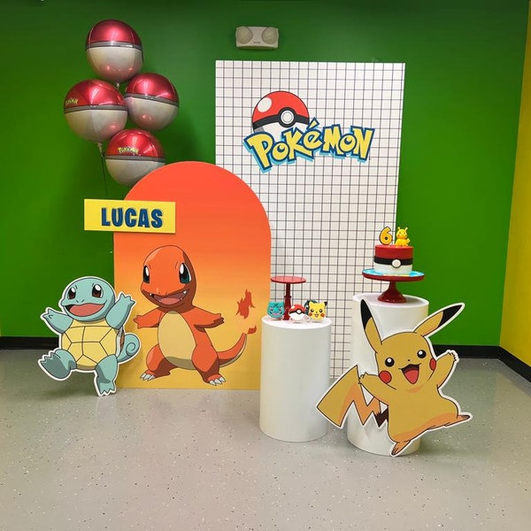 Party Backdrop Pokemon | Birthday Party Decorations