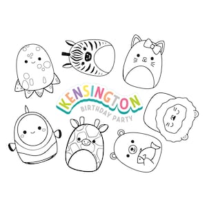 MÅLARSIDER MED Squishmallow | Anpassad logotyp [pdf och jpg]