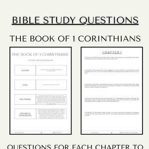 Bible Study of 1 Corinthians, Bible Study Questions, Bible Study Printable, Bible Study Guide, Bible Study Goodnotes, Bible Study Tools