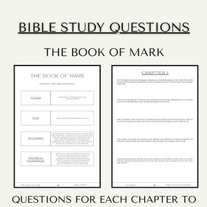 Bible Study of Mark, Bible Study Questions, Bible Study Printable, Bible Study Guide, Bible Study Goodnotes, Bible Study Tools