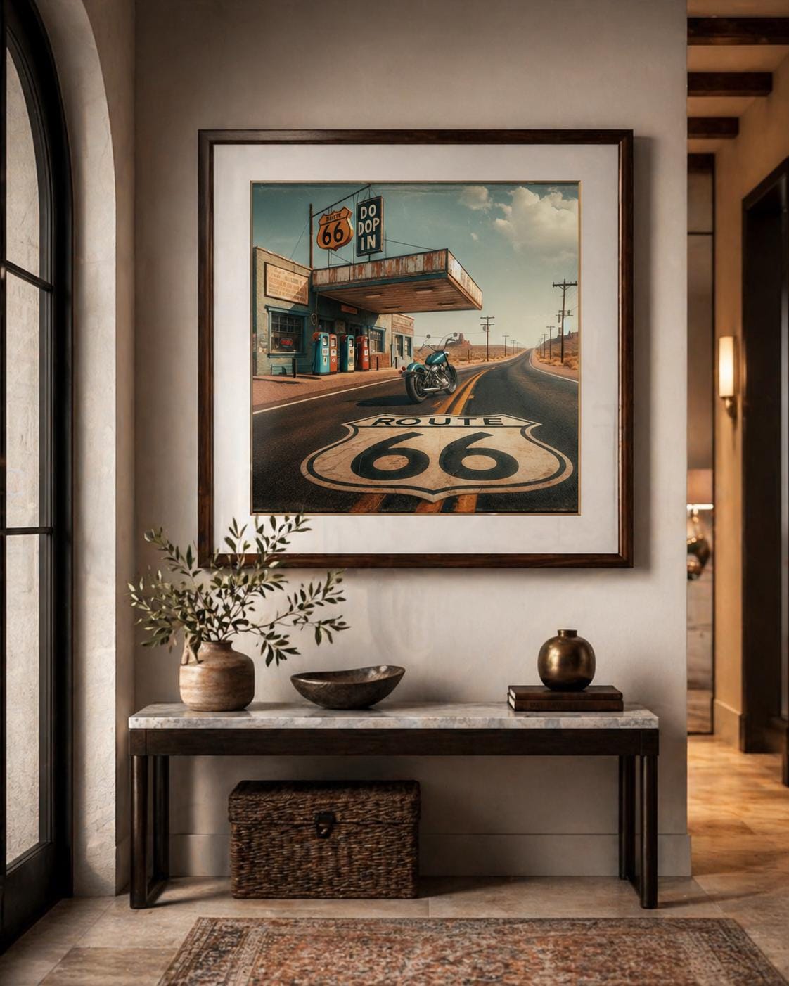 Vintage Route 66 Gas Station Print | Historic Holbrook AZ Wall Art