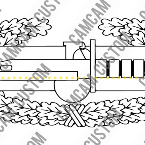 Combat Action Badge (vector)