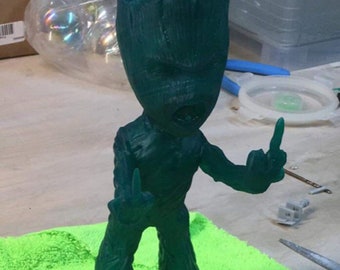 10.5 inch tall Angry Groot 3D print