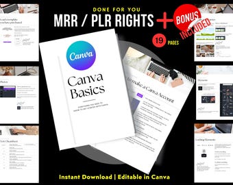 Beherrsche Canva wie ein Profi: Lerne Design und verkaufe alle Rechte inklusive! Canva Kurs Basics, Canva MRR PLR Canva Marketing Kurs Digital Business