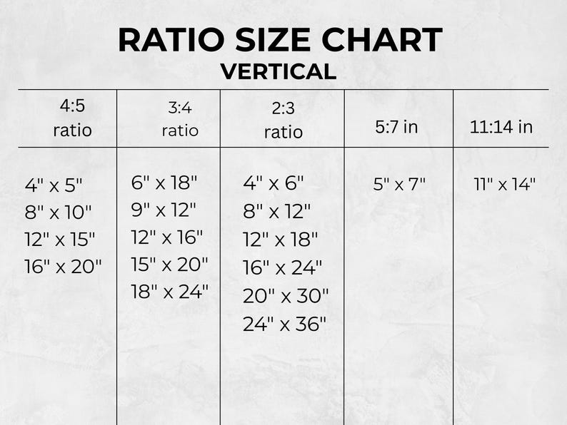 size chart for funny bathroom humor wall print. Funny mid-century bathroom wall art printable featuring a vintage 1950s-style man and woman holding their noses in exaggerated disgust. Styled like oil-painted magazine covers, these digital downloads include five sizes at 300 DPI. Perfect for retro bathroom decor, gag gifts, or quirky powder room wall art. Painterly brushstrokes, expressive faces, and classic Americana details bring nostalgic charm and cheeky humor to your home.