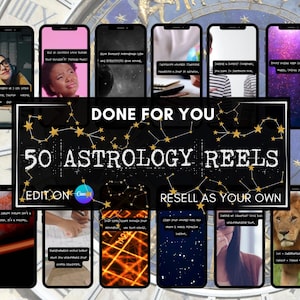 50 Astrologia Reels, Astrologia Instagram, Conteúdo do Zodíaco, Coach Espiritual, Modelo de Astrologia, Instagram Místico, Astrofluencer, Espiritualidade