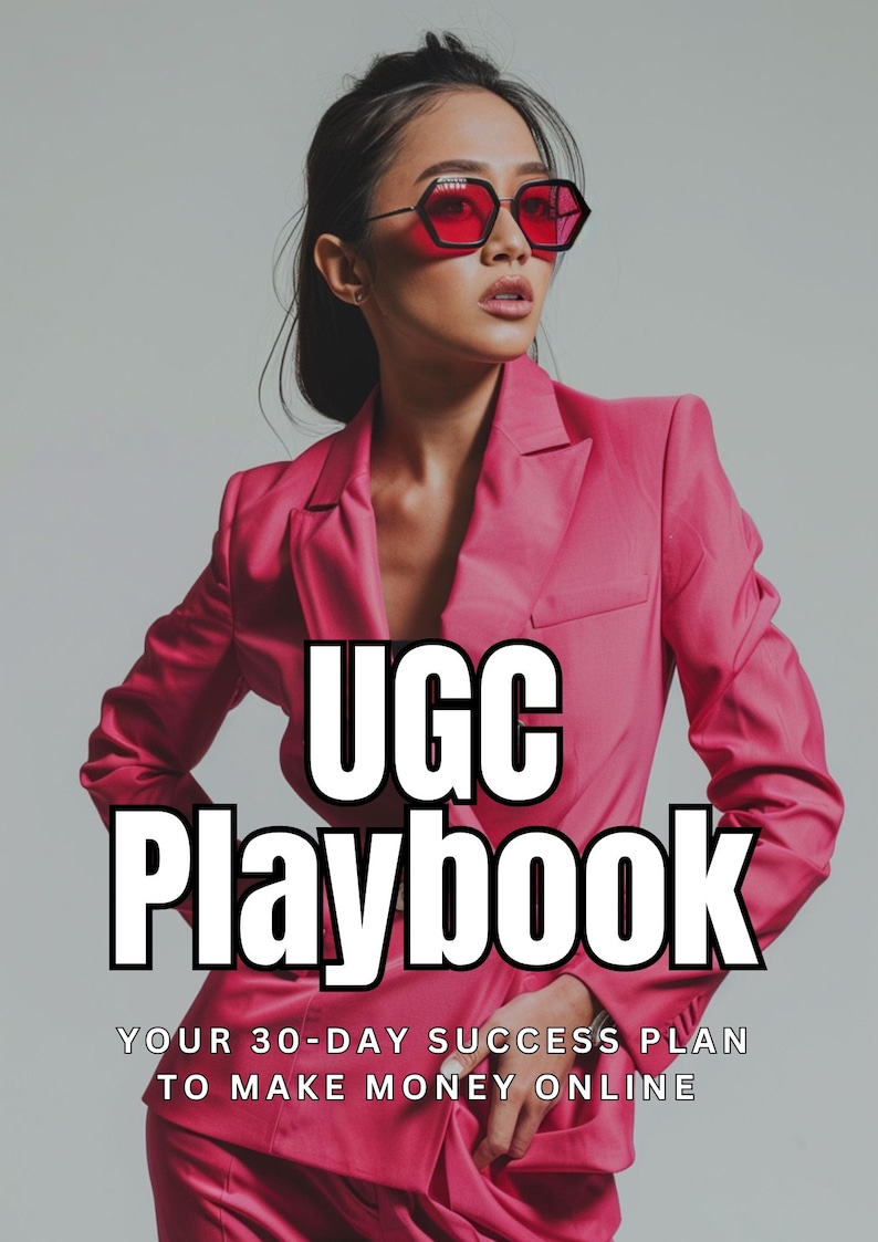 UGC Playbook – Your 30-day success plan to make money online as a UGC creator. This guide teaches you how to land brand deals, create high-converting content, and scale your digital business. Perfect for influencers, marketers, and content creators