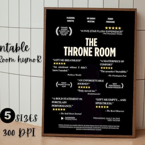 Toilet 5 Star Review Wall Art - Funny Bathroom Printable - Poop Humor Gag Gift- Loo Rating Sign -Washroom Decor- Digital Download JPG