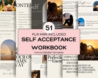 Selbakzeptanz Ratgeber & Arbeitsbuch, Selbstfürsorge | Wellness-Ebook | Ganzheitlicher Life Coach | PLR Digital Produkte Master Wiederverkaufsrechte Wellness Buch