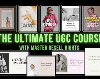 Ultimativer UGC-kurs – PLR MRR Digital Marketing Guide für TikTok & Instagram | Master Benutzergenerierter Inhalt mit Master Wiederverkaufsrechten