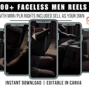 300+ Dark Faceless Men Reels | PLR Digital Product | Master Resell Rights | TikTok Bundle Clips | Men Aesthetic Reels | Faceless Marketing C