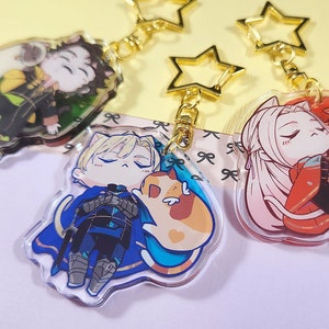 Fire Emblem Three Houses 2&quot; double-sided acrylic keychain charm Neko Edelgard Dimitri Claude