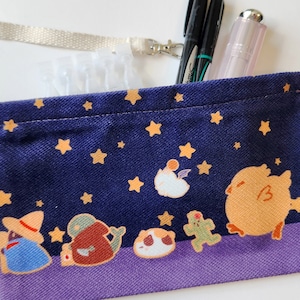 Final Fantasy Mascot Small Pouch w/ Strap | Cosmetic Bag Makeup | Cute Game | Small bag | Chocobo | Moogle | Cactuar | FF Tonberry