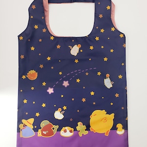 Final Fantasy Mascot | Eco bag | Double-sided | Reusable Foldable Totes | Shopping Bags | Chocobo | Moogle | Cactuar | FF