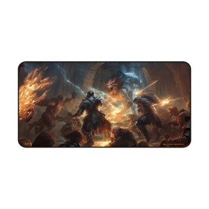 Desk Mat, Game Mat, MTG Playmat, MTG Playmat with Zones, Trading Card Game Play Mat, MTG Accessories,  Total Party Kill 2