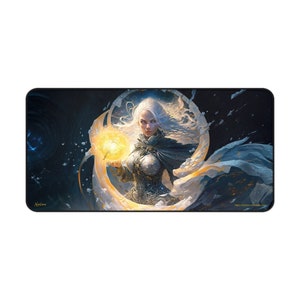 Desk Mat, Game Mat, MTG Playmat, MTG Playmat with Zones, Trading Card Game Play Mat, MTG Accessories,  Cosmic Sorcerer 2