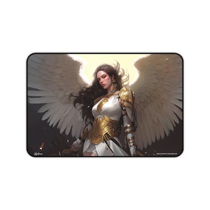 Desk Mat, Game Mat, MTG Playmat, MTG Playmat with Zones, Trading Card Game Play Mat, MTG Accessories,  Angel 8