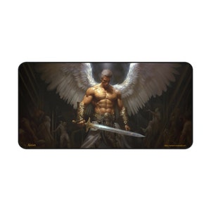 Desk Mat, Game Mat, MTG Playmat, MTG Playmat with Zones, Trading Card Game Play Mat, MTG Accessories,  Archangel 2