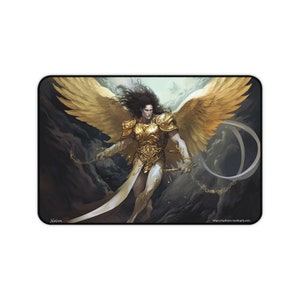 Desk Mat, Game Mat, MTG Playmat, MTG Playmat with Zones, Trading Card Game Play Mat, MTG Accessories,  Angel 5