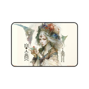 Desk Mat, Game Mat, MTG Playmat, MTG Playmat with Zones, Trading Card Game Play Mat, MTG Accessories,  Fortuneteller 8