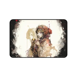 Desk Mat, Game Mat, MTG Playmat, MTG Playmat with Zones, Trading Card Game Play Mat, MTG Accessories,  Fortuneteller 2