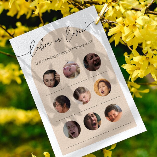 Love or Labor Baby Shower Game - Etsy