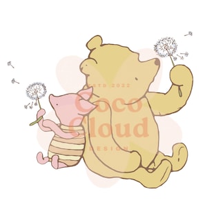 Classique Winnie Pooh Porcinet PNG JPEG, Illustration Clipart, Fond Transparent, Invitations d'anniversaire de douche de bébé, Multi-usage, Carte Chemise
