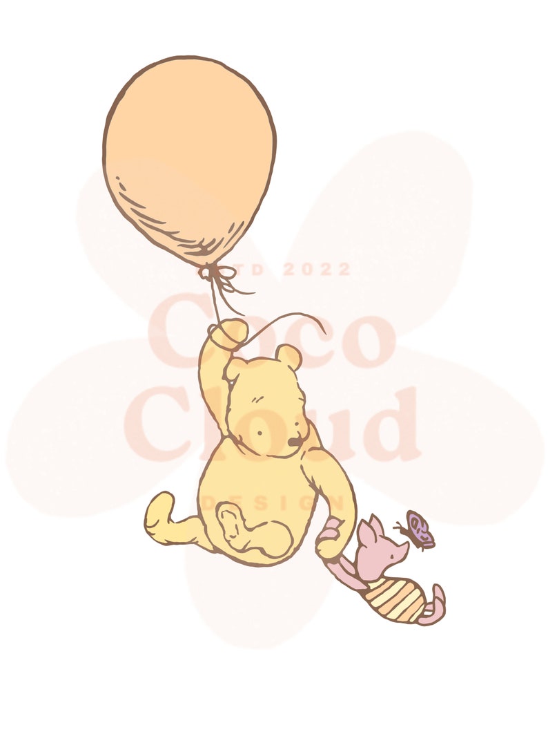 SVG Png Clásico Winnie the pooh Globo piglet, Arte Clipart cricut ...