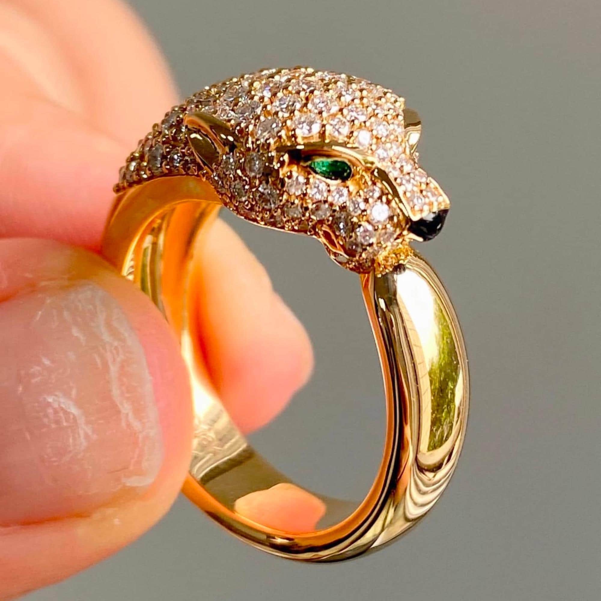 Anillo Pantera Anillos Cartier Baratos Anillo Oro 18kt Pantera Con