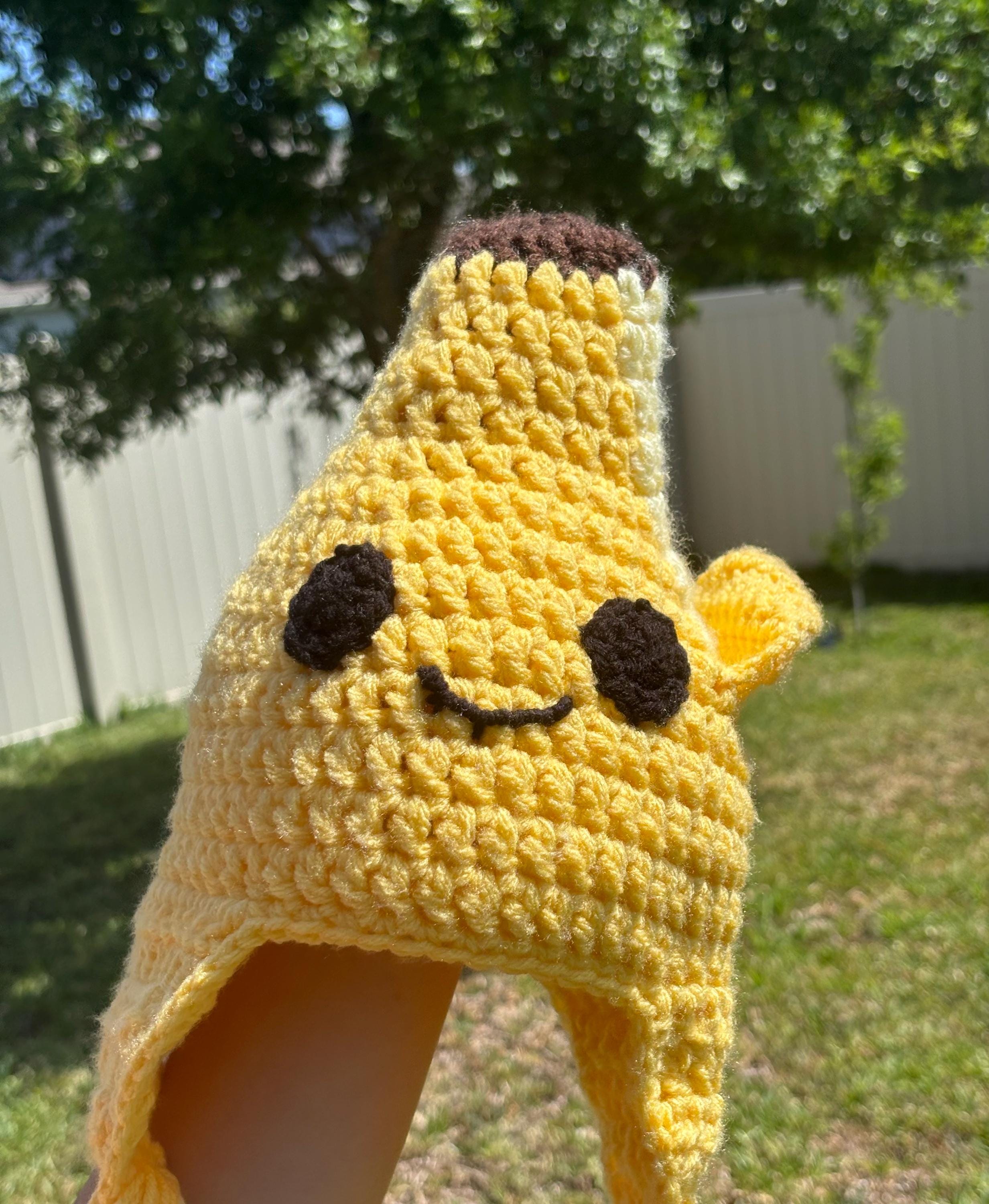 Banana Peel Gaming Character Crochet Hat - Etsy