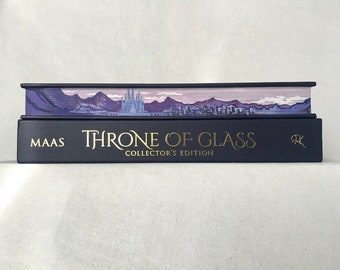 Throne of Glass Book Painting Triple Fore-Edge in Watercolor Made To Order