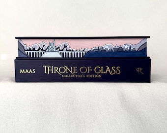 Throne of Glass Book Painting Triple Fore-Edge in Watercolor Made To Order