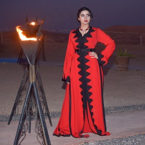Moroccan Takchita , Moroccan Takchita with embroidery and beading , Moroccan handmade Takchita