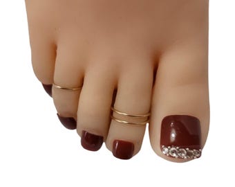 14K Gold Filled Toe Ring: Adjustable Waterproof Beach Jewelry