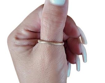 14K Gold Filled Thumb Ring: Minimalist Stacking Jewelry